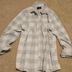 Casual Gray Checkered Shirt